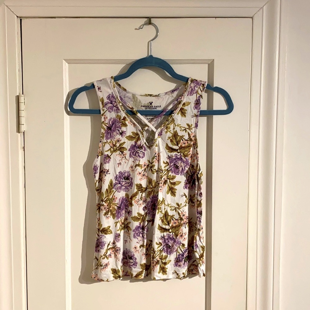 Floral American Eagle Tank Top